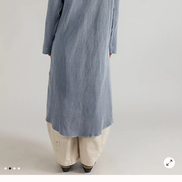 Free People Blue Trench Coat - Picture 3 of 6